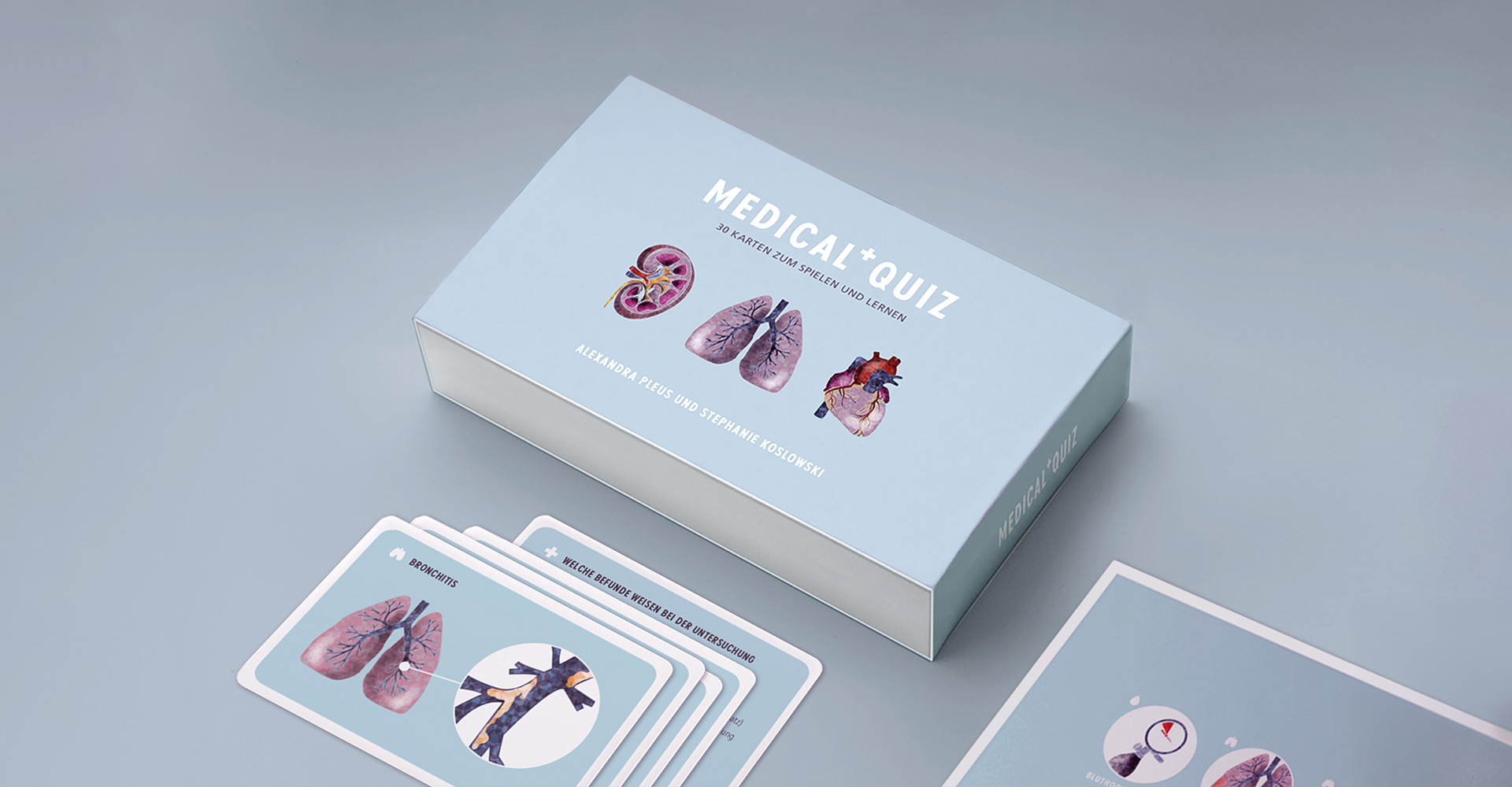 Packaging Design für medizinisches Quizspiel – Gestaltung und Verpackungsdesign im Healthcare-Bereich