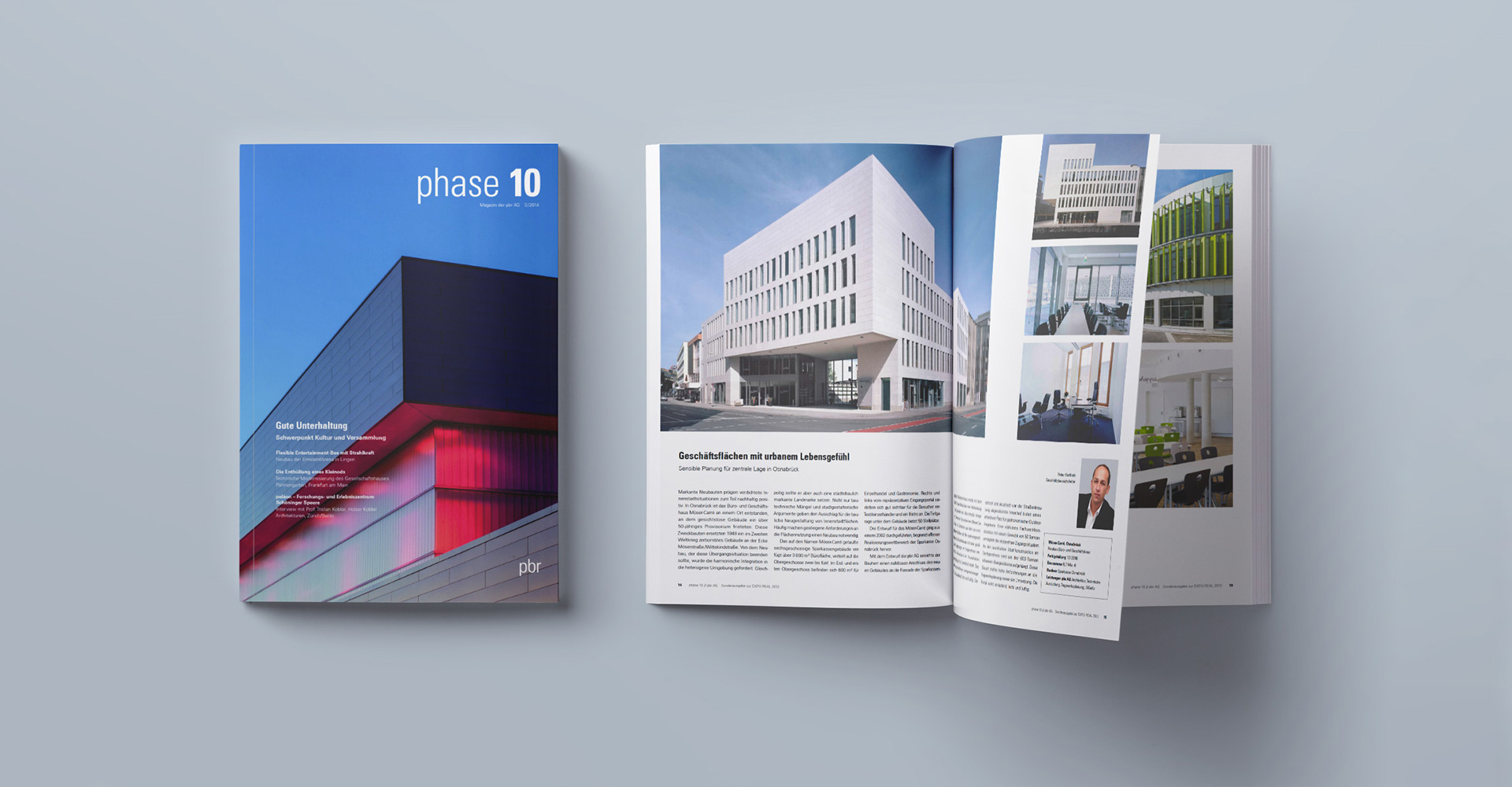 Editorial Design für PBR Magazin Phase 10 – Layout und Gestaltung eines Architekturmagazins