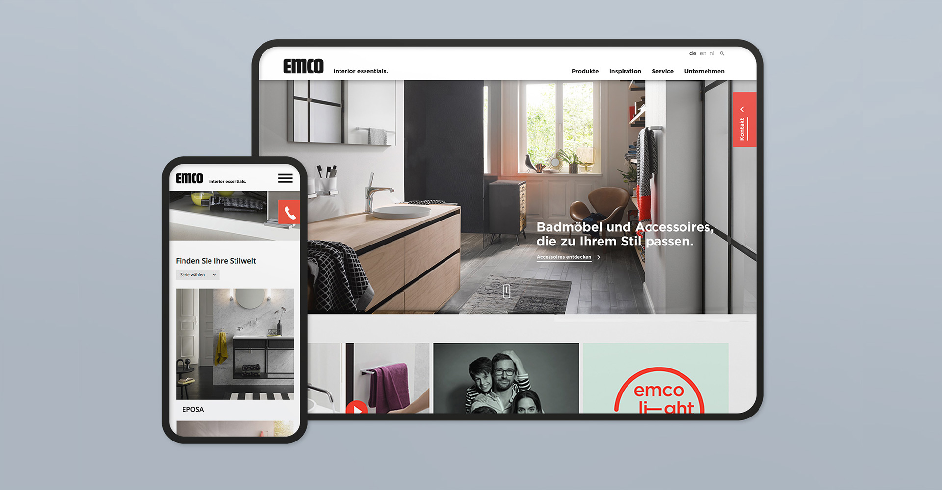 Webdesign für Emco Bad – Gestaltung einer Website im Bereich Bad und Interior Design
